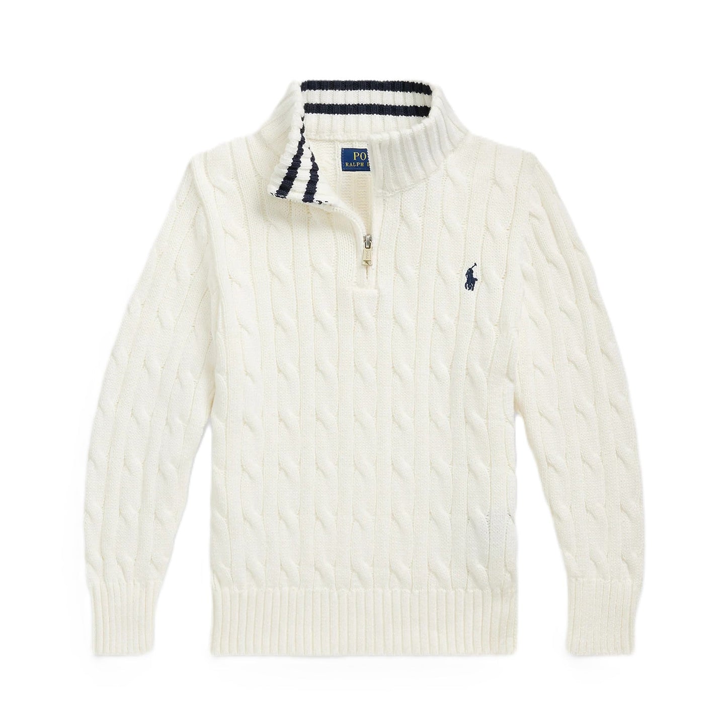 Ralph Lauren RLX Panelled Cable Knit 1/4 Zip