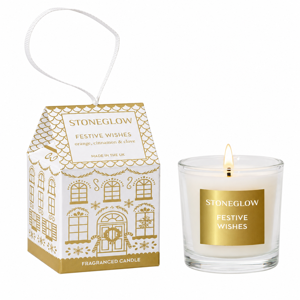 Stoneglow Festive Wishes- Votive candle house