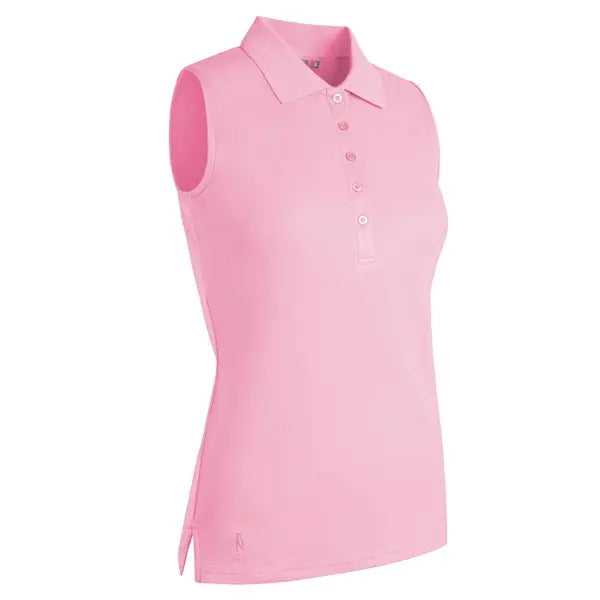 Glenmuir Jenna Pink Sleeveless Golf Shirt