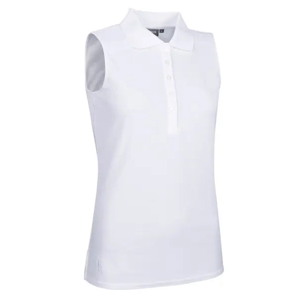 Glenmuir Jenna White Sleeveless Golf Shirt
