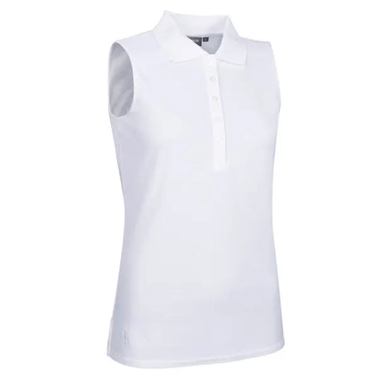 Glenmuir Jenna White Sleeveless Golf Shirt