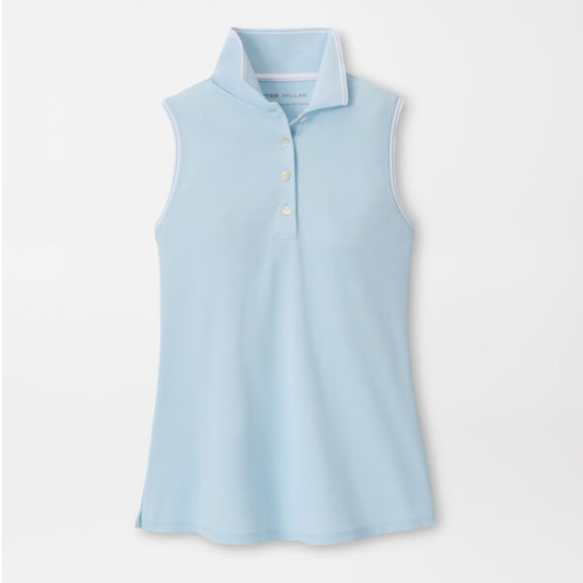 Peter Millar Canterbury Tipped Sport Mesh Sleeveless Polo