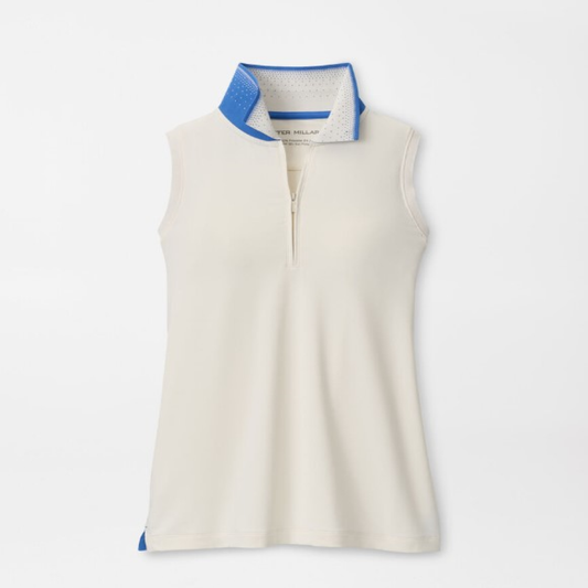 Peter Millar Chrissie Sleeveless Zip Polo
