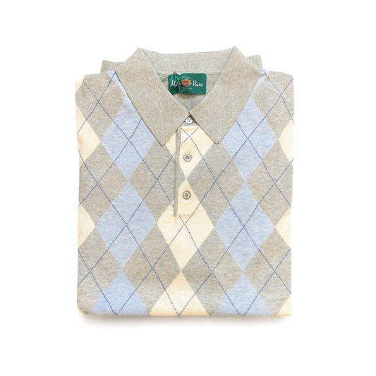 Falfield Argyle Front 3 Button Polo
