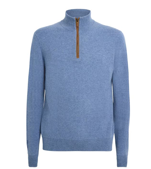 Ralph Lauren Cashmere Quarter-Zip Sweater