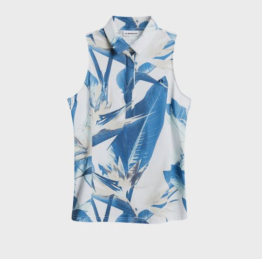 J.LINDEBERG Dena Print Sleeveless Polo