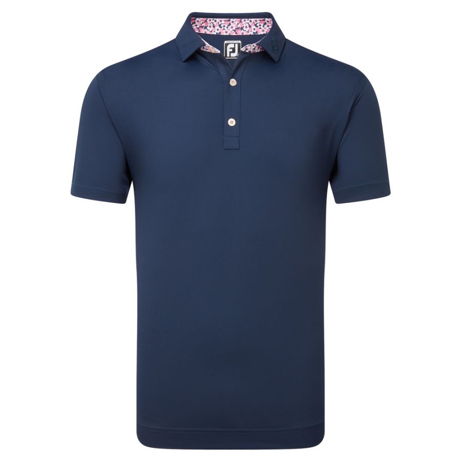 Footjoy Solid Primrose trim pique polo shirt