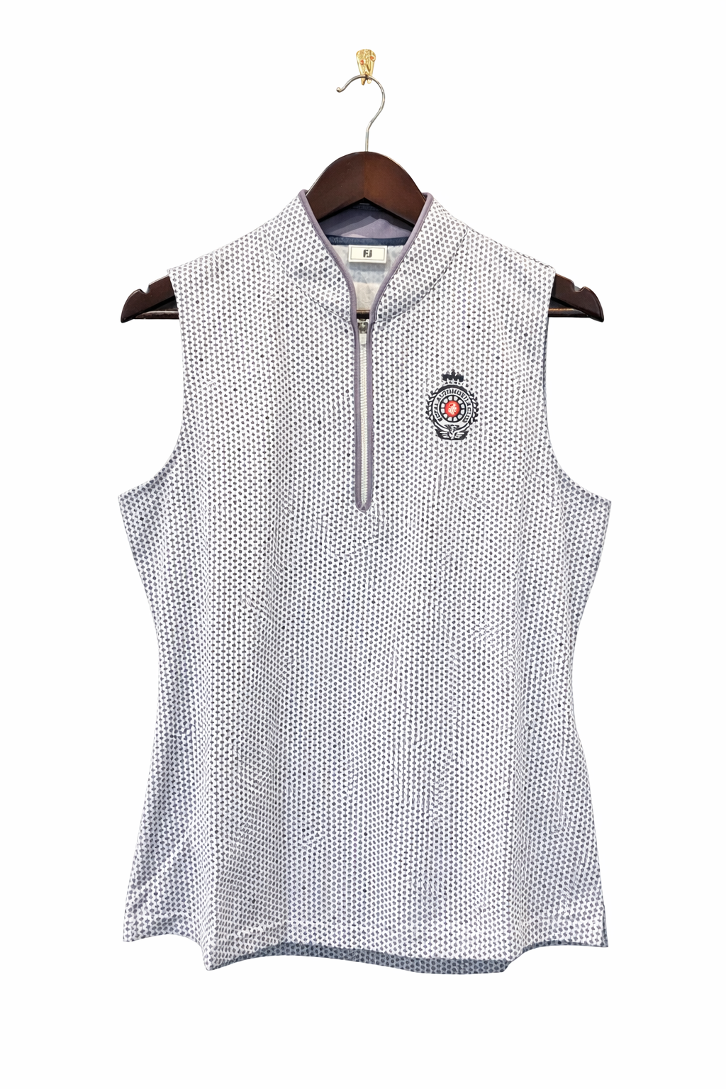 Footjoy Zip Front Geo Print Tank