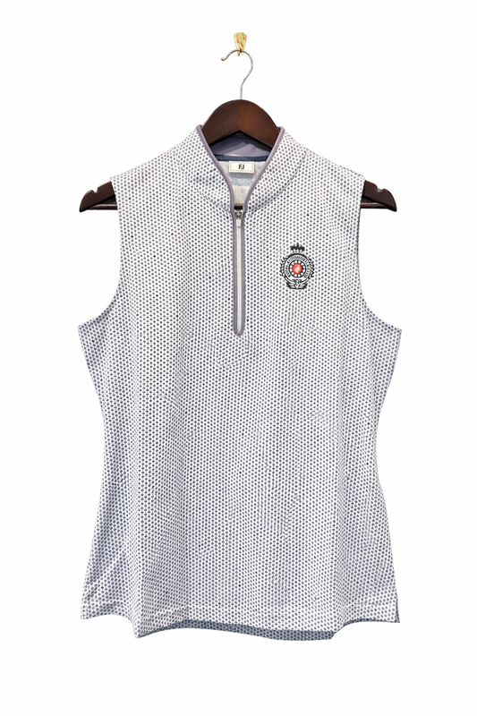 Footjoy Zip Front Geo Print Tank