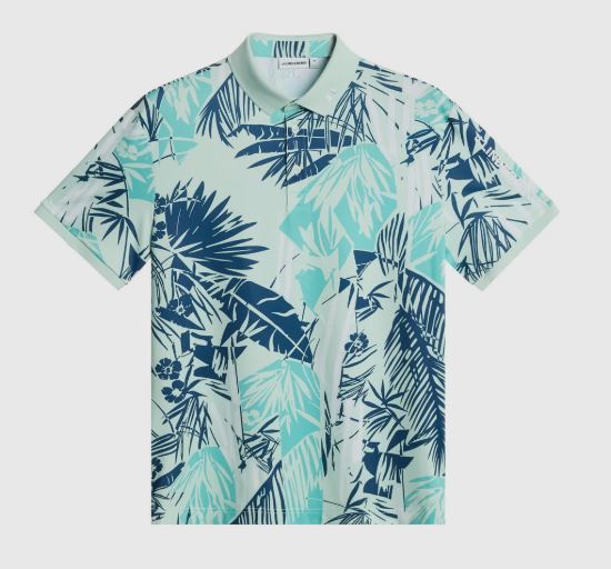 J.Lindeberg Tour Tech Print Polo Grove M