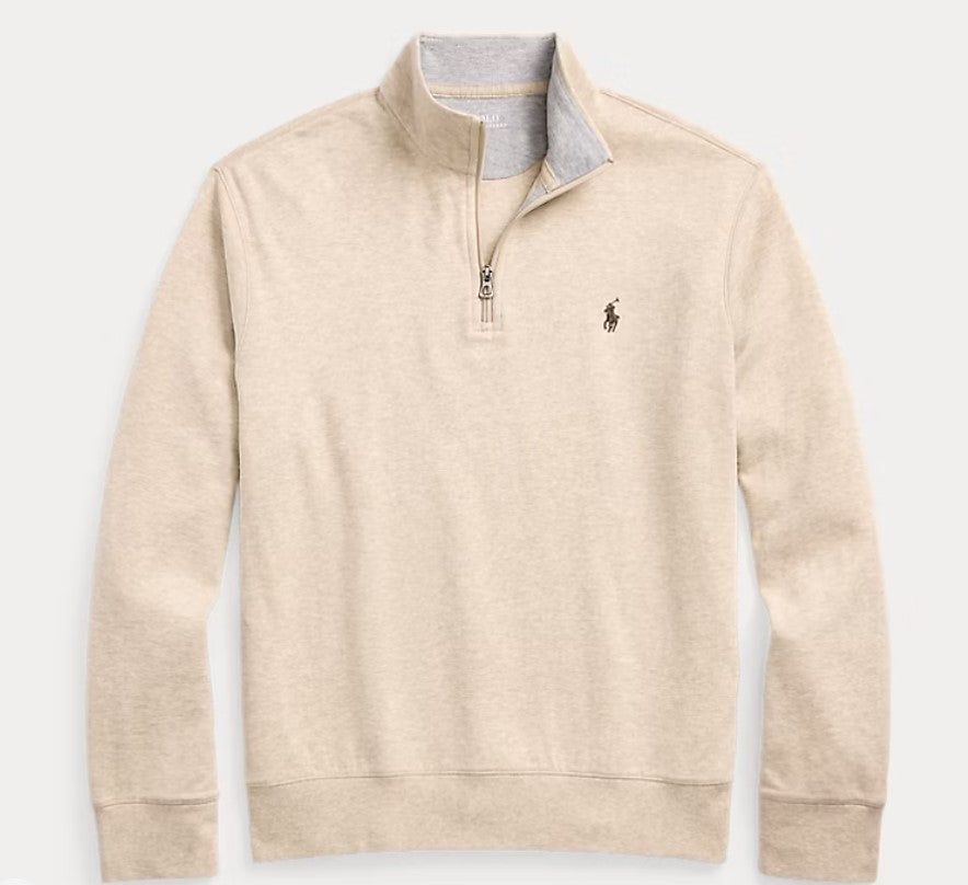 Ralph Lauren Luxury Jersey Quarter-Zip Pullover
