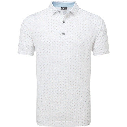 Footjoy Flower Bud Foulard White