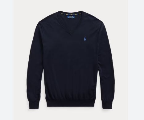 Ralph Lauren Slim Fit Cotton V-Neck Jumper