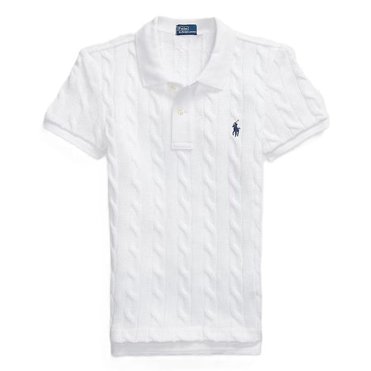 Ralph Lauren Ladies White Knit Polo